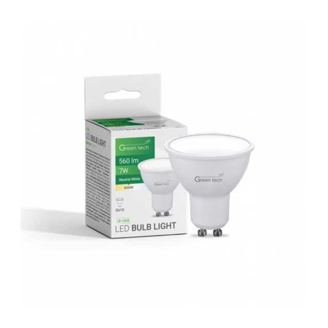 LED SIJALICA GU10 7W 4000K IP20 Sanan chip GREEN TECH