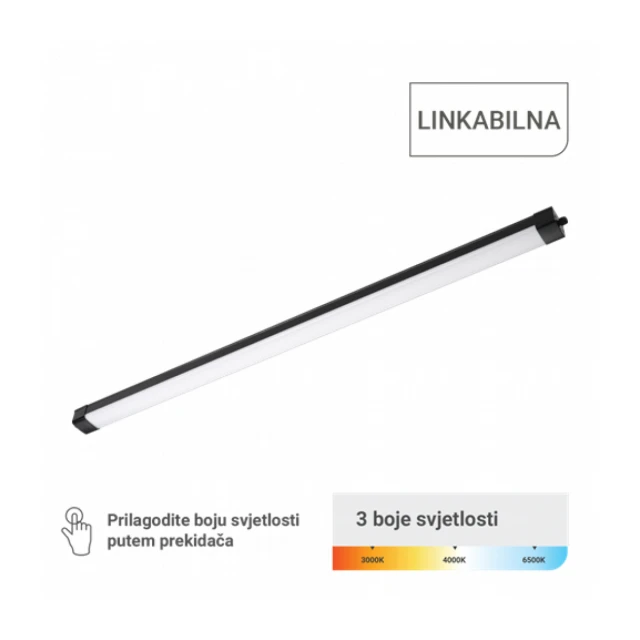 LED SVETILJKA VODONEPROPUSNA 70W 3CCT IP65 CRNA GREEN TECH