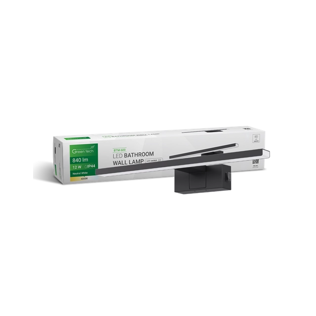 LED ZIDNA LAMPA 840lm, 12W, 4000K, IP44, 60CM GREEN TECH