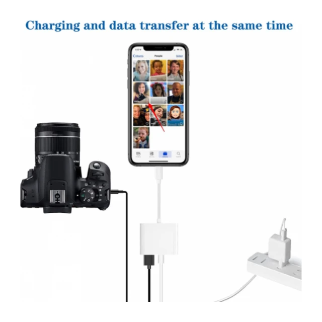 Lighting Čitač kartica 3u1, 2*USB + 1*USB C