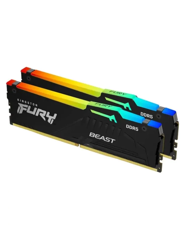 Memorija DDR5 32GB (2x16GB) 6000MHz Kingston Fury Beast RGB KF560C36BBE2AK2-32