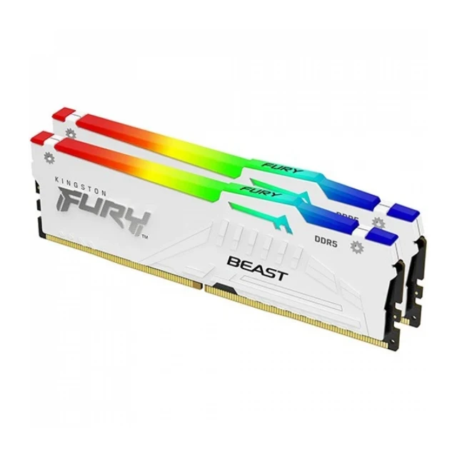 Memorija DDR5 32GB 5200MHz (2x16) Kingston Fury Beast White KF556C36BWEAK2-32