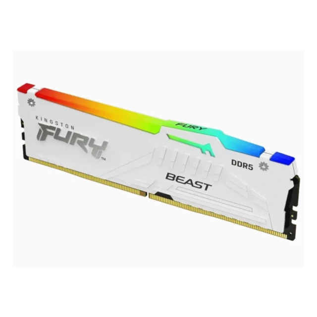 Memorija KINGSTON 16GB/DIMM/DDR5/5600MHz/CL40/FURY Beast RGB/bela