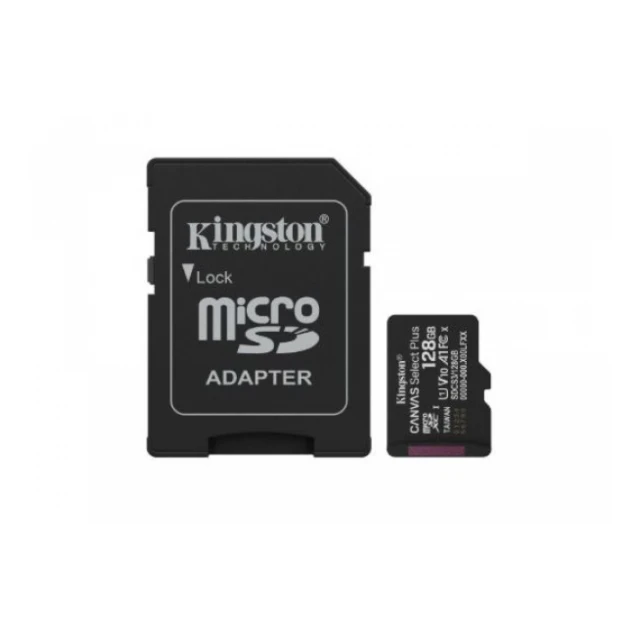 Micro SD Kingston 128GB Canvas Select Plus SDCS3/128GB + adapter