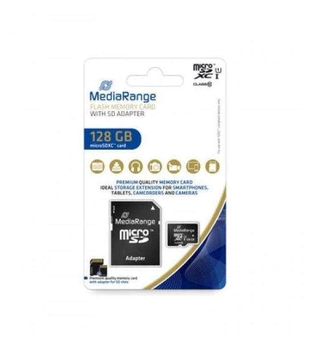 Micro SD Mediarange Germany 128GB SDXC UHS-1 MR945 + adapter