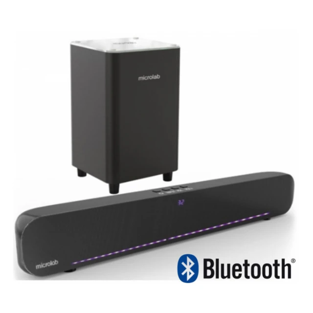 Microlab ROCKBAR500 Soundbar + Subwoofer LED 60W, Bluetooth, Aux, Optical