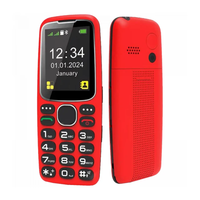 Mobilni telefon Meanit Senior 10 plus crveni