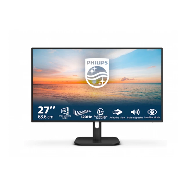 Monitor PHILIPS 27E1N1200A/00 27"/IPS/1920x1080/120Hz/4ms GtG/VGA,HDMI,DP/VESA/zvucnici/crna