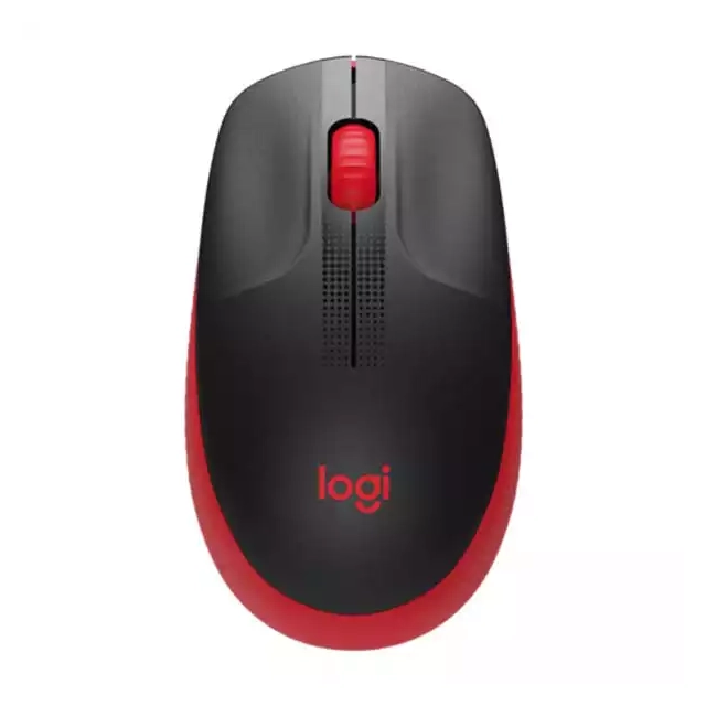 Mouse Wireless Logitech M190 Full Size Wirless Mouse Red