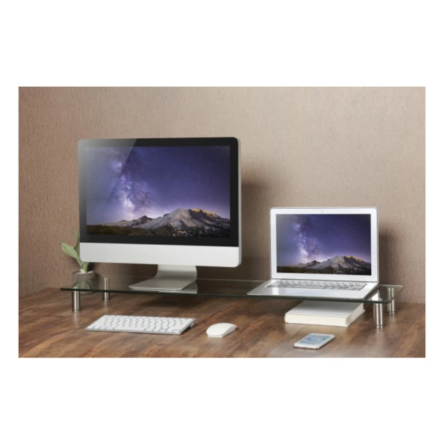 MS-TABLE-GL-01 Gembird postolje za monitor od kaljenog stakla 1000 x 260 x 93 mm