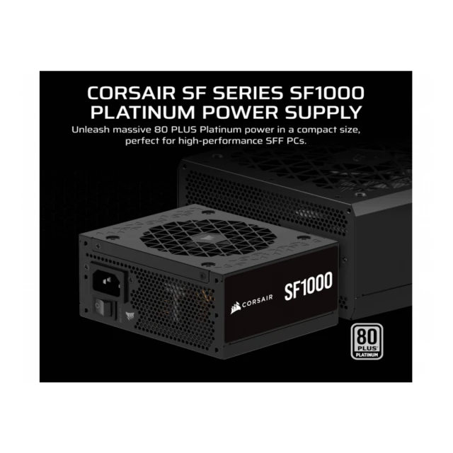 Napajanje CORSAIR SF1000 1000W/SFX/80+Platinum/modularno/crna
