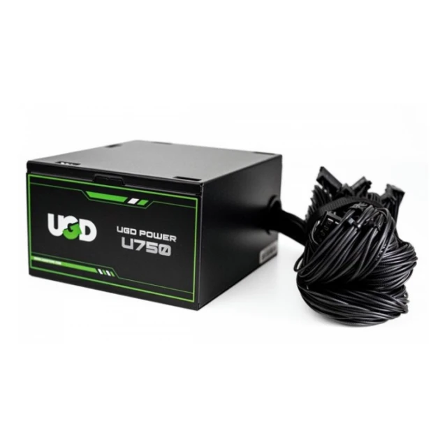 Napajanje U750W 750W UGD Power 12cm FAN, 20+4pin, 4+4pin, 6xSATA, 2xIDE, 4x6+2pin 80Plus, Black