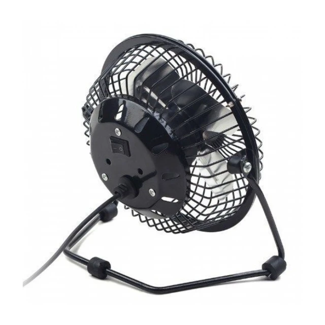 NF-03 Gembird USB 10cm desktop fan, black, METALNI VENTILATOR