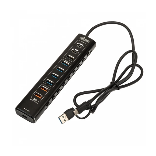 NITRO CONCEPTS UH1 HIBRID USB HUB 10 PORTOVA