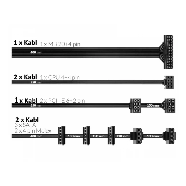 NJOY Nexo 650 650W napajanje (PSAT6065A40CZCO01B) 