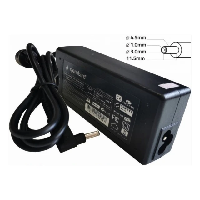 NPA90-195-4620 (HP14) Gembird punjac za laptop 90W-19.5V-4.62A, 4.5x3.0mm blue PIN