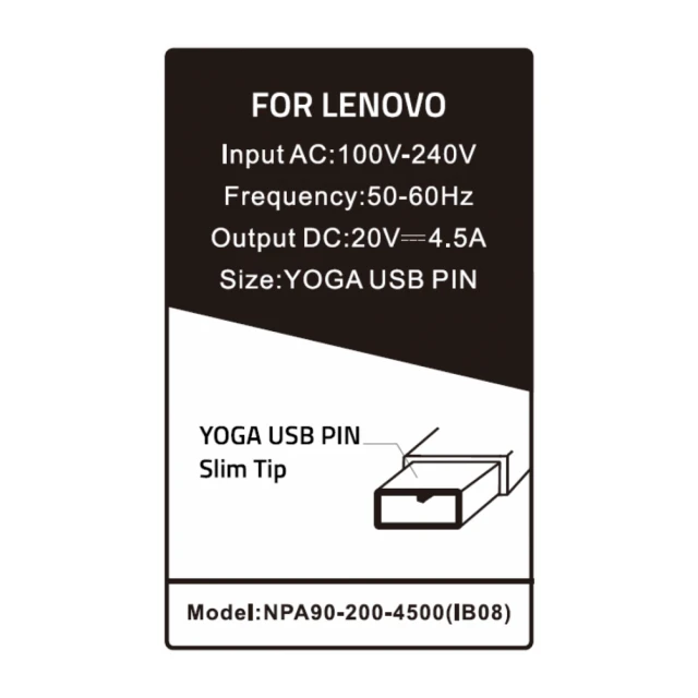 NPA90-200-4500 (IB08) ** Gembird punjac za laptop 90W-20V-4.5A, USB Yellow PIN (1122)