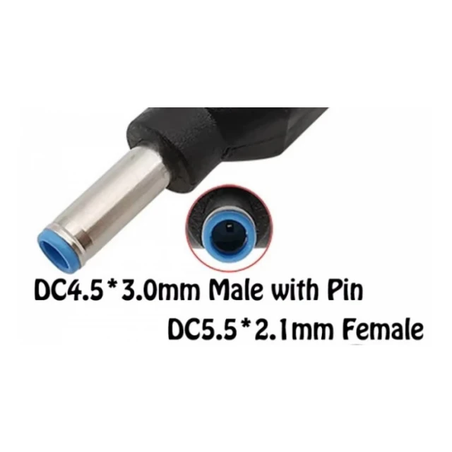 NPC-5.2x2.5mm 4.5x3.0mm DC to DC 20V Connector + PIN BLUE (HP)