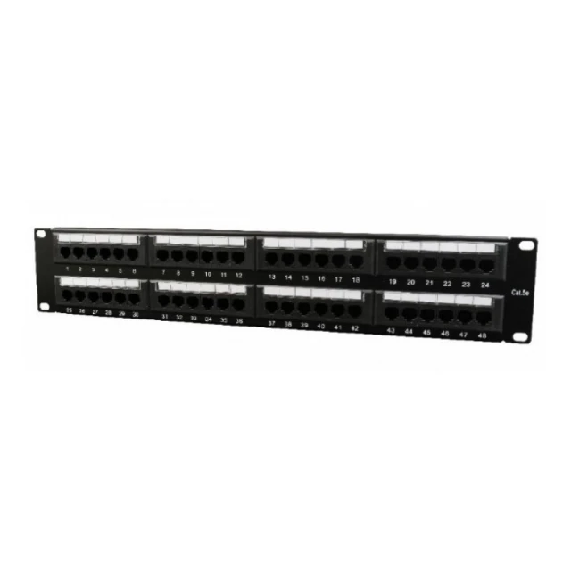 NPP-C548CM-001 Gembird Cat.5E 48 port patch panel with rear cable management