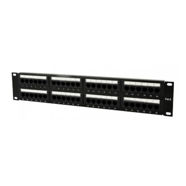 NPP-C648CM-001 Gembird Cat.6 48 port patch panel with rear cable management