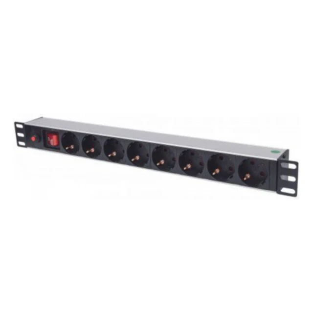 PDU letva 19inc 1U Rackmount 8-Output, 3m, Black Intellinet