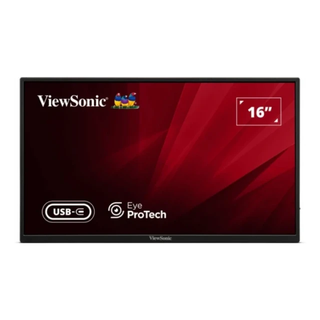 Portabl  monitor 16 ViewSonic VA1650 1920x1080/Full HD/IPS/60Hz/USB-C/HDMI/Audio/Zvučnici
