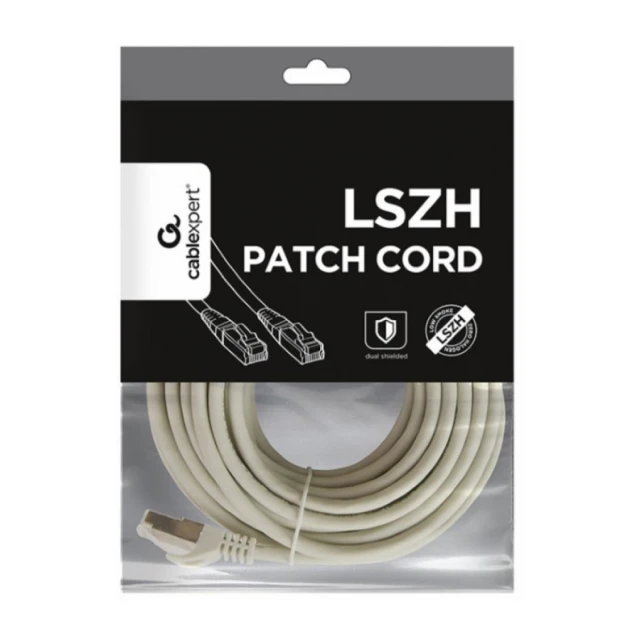 PP6A-LSZHCU-10M Gembird Mrezni kabl, SFTP CAT.6A BAKARNI LSZH Patch cord 10m Grey