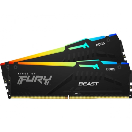RAM DDR5 Kingston 64GB (2x32GB kit) 6000MHz Fury Beast RGB KF560C30BBEAK2-64