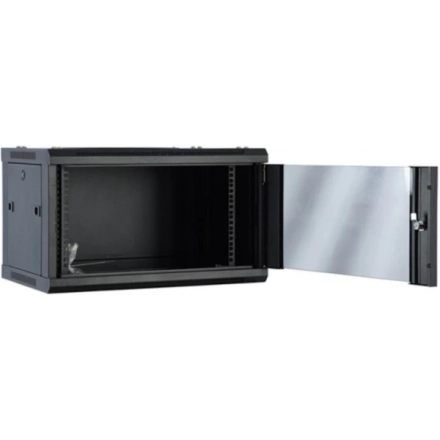 Rek ExeLink 19in,4U,600×450 zidni orman,nosivost do 30-40kg,kaljeno staklo,crna