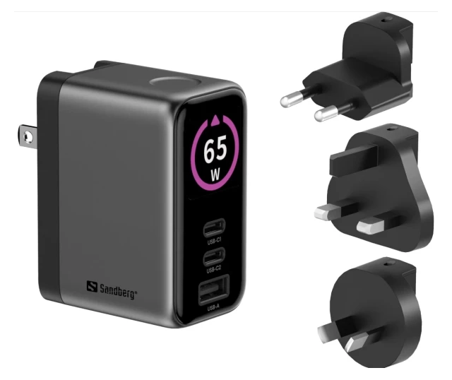 Sandberg Travel Charger PD65W Display 441-70