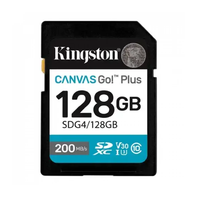 SD Card 128GB Kingston SDG4/128GB class 10 200Mbs/160MBs