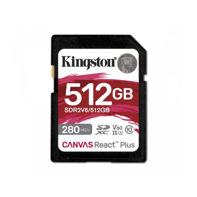 SD Card 512GB Kingston SDR2V6/512GB class 10 HD/2K/4K 280Mbs/150MBs