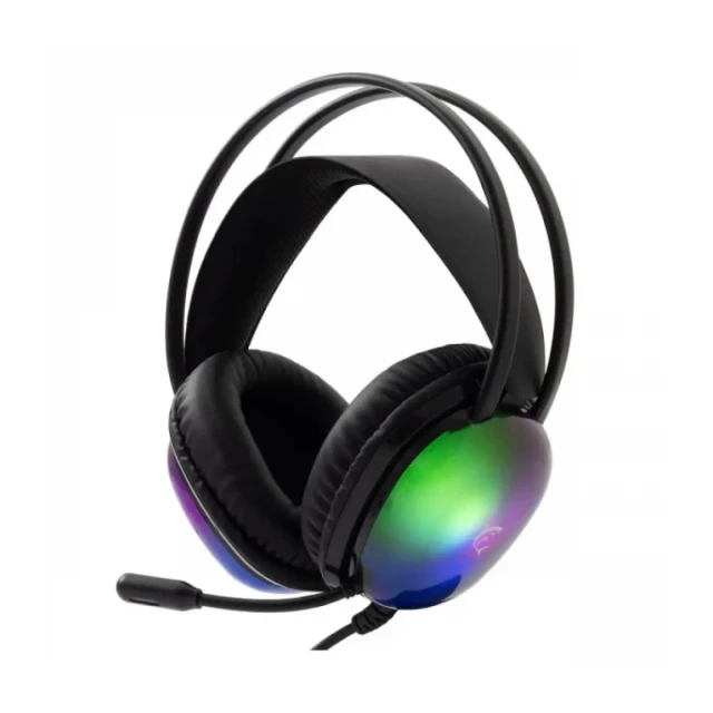 Slušalice sa mikrofonom White Shark PEACOCK 50mm/Multiplatform/RGB/Crna