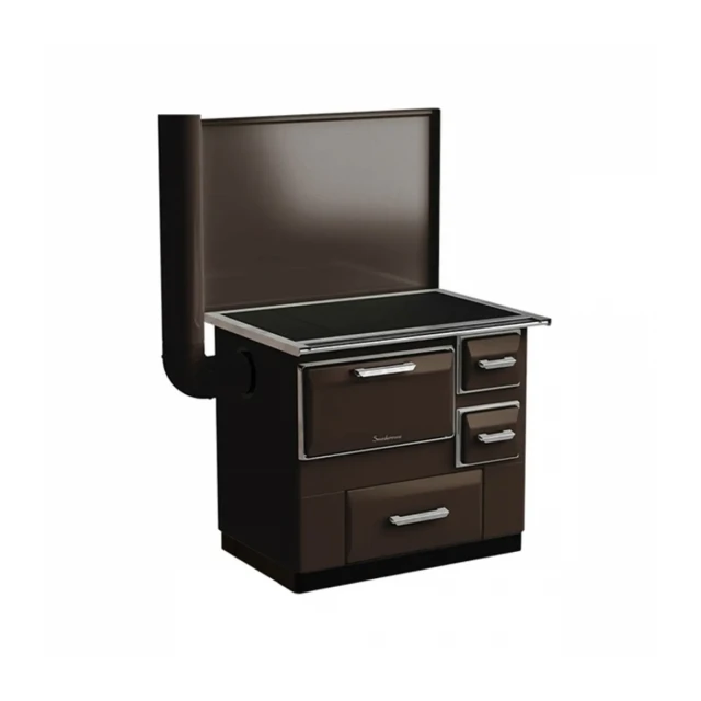 Šporet na čvrsto gorivo MBS SD 7, braon, levi