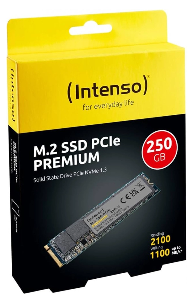 SSD M.2 NVMe Intenso Gen.3x4 250GB 3835440 Read 2100MBs/Write 1100MBs