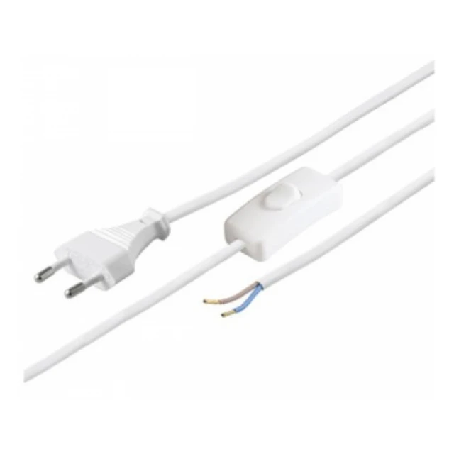 Strujni kabel sa prekidačem 1,5m N2K-WH/VDE beli