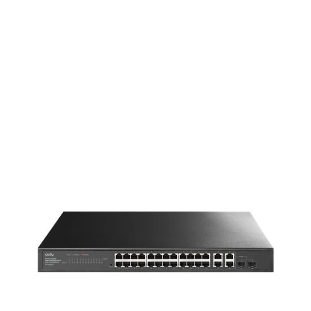 Svič 10/100/1000 26-port Cudy GS1028ES2 Light Managed PoE+ sa 2x combo porta