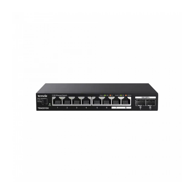 Svič 2.5Gbps 8-port Tenda TEM2010X Metal case/2x10G SFP+