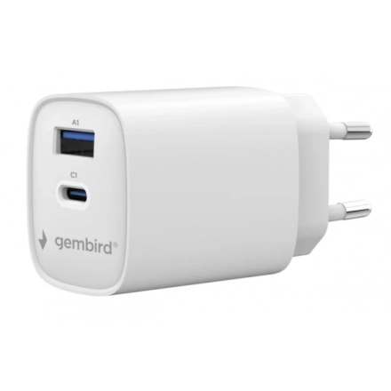 TA-UC-1A1C-PD30-01-W Gembird 2-port 30 W USB fast charger