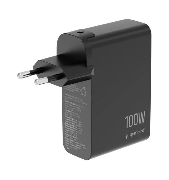 TA-UC-1A3C-PD100-01-BK USB brzi punjac sa 4 porta Do 100 W