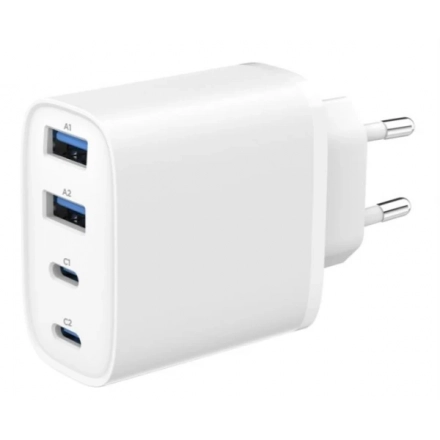 TA-UC-2A2C-PD40-01-W Gembird 4-port 40 W GaN USB PowerDelivery fast charger, white