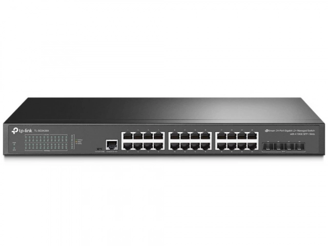 TP-LINK SG3428X Omada 24-Porta Gigabit L2+ upravljiv Switch sa 4 10GE SFP+ Slota 