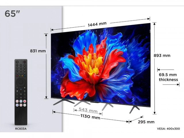TV TCL QLED 65P8K 4K SMART 144Hz