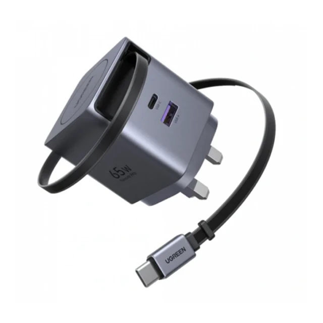 UGREEN 65W GaN Fast Charger with Retractable Cable X615