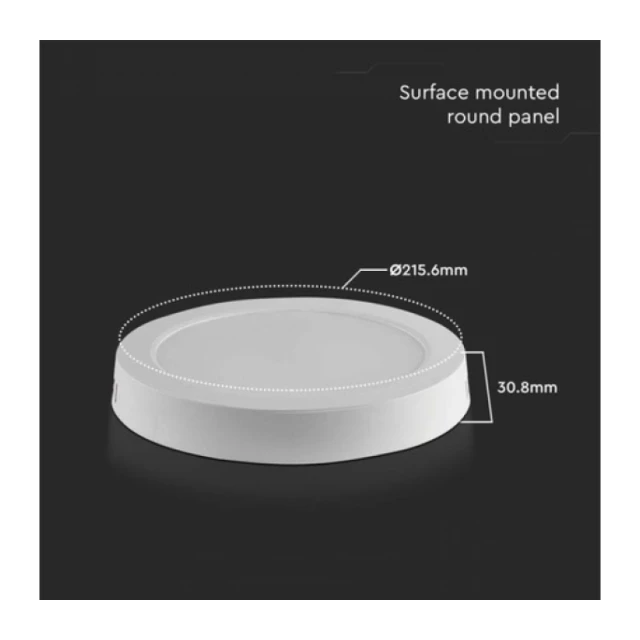 V-TAC LED PANEL NADGRADNI OKRUGLI, 18W, 4000K, SKU-7877