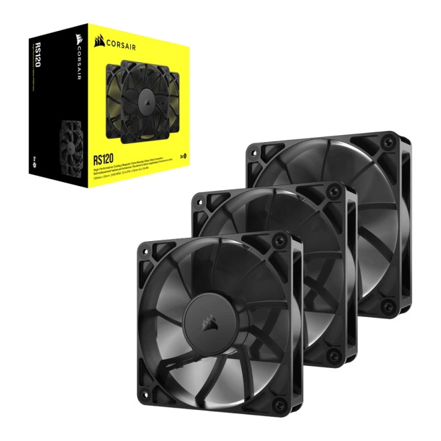 Ventilator 3kit Corsair RS120 120mm PWM Fan - Crni, CO-9050189-WW