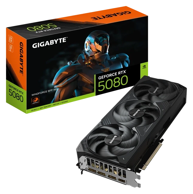 VGA Gigabyte RTX 5080 16GB Windforce SFF, GV-N5080WF3-16GD