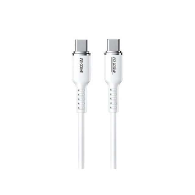 WEKOME WDC-11 Kabl 3.1 USB tip C M/M 1.2m, za Super brzo punjenje 100W/480Mbps, Silicon Soft, beli 