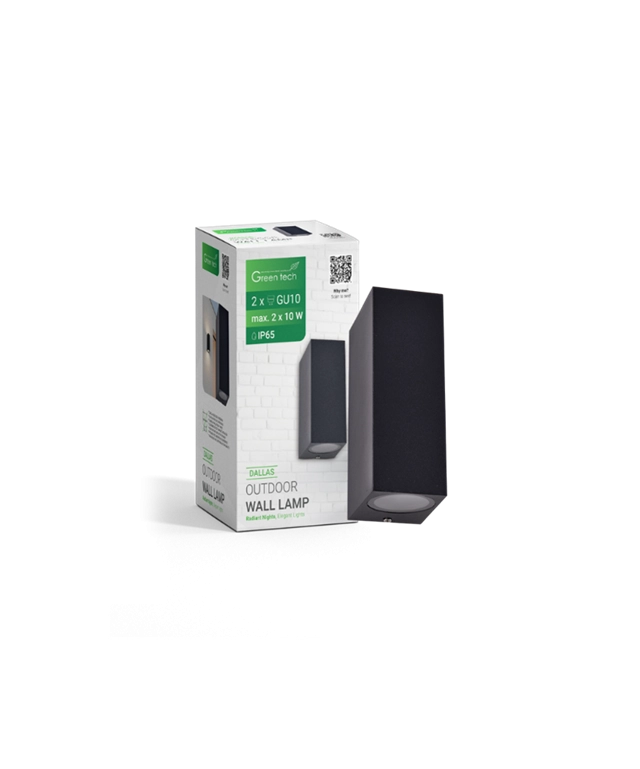 ZIDNA SVETILJKA GU10 X 2 IP65 SPOLJNA GREEN TECH