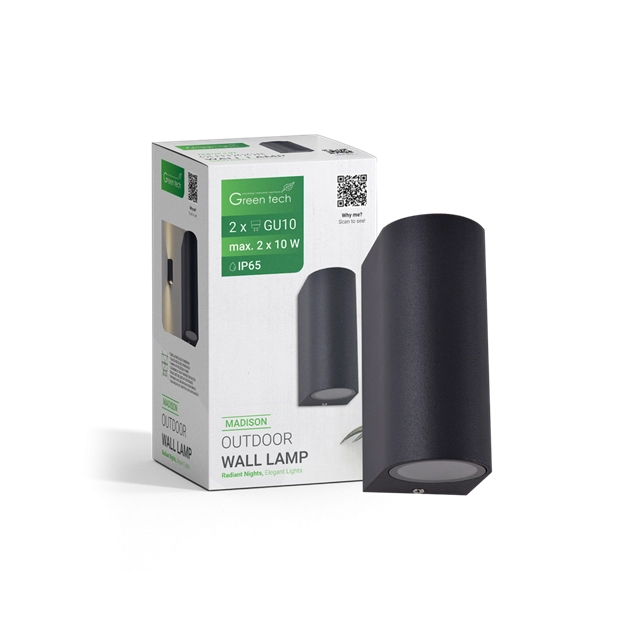 ZIDNA SVETILJKA SPOLJNA GU10 X 2 IP65 GREEN TECH
